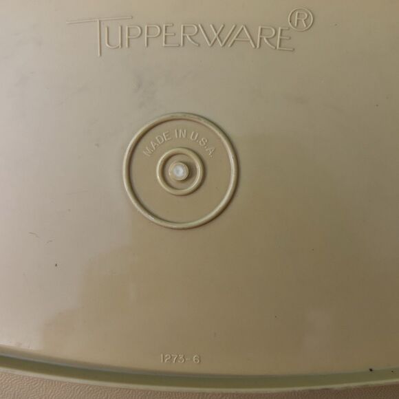 Tupperware Harvest Gold Steamer Oval Bowl Vintage 70s Made in USA 1274-5, 1273-6 - Picture 4 of 6